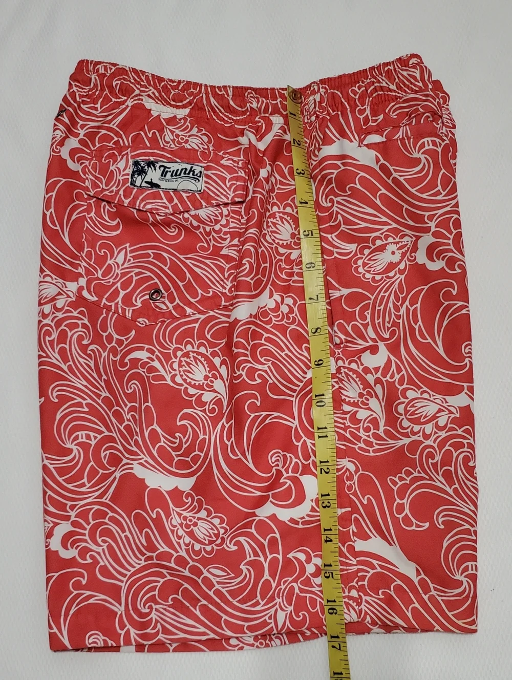 Trunks Red Wave Swim Trunks Mens Large